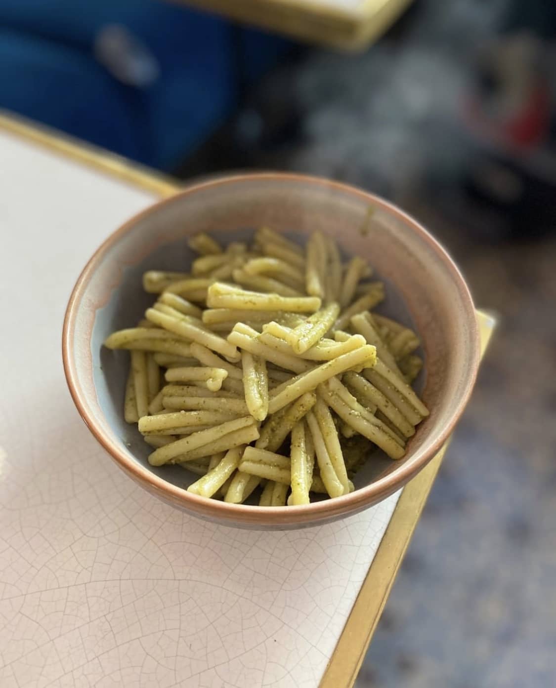 Pasta au pesto de cressons de Méréville